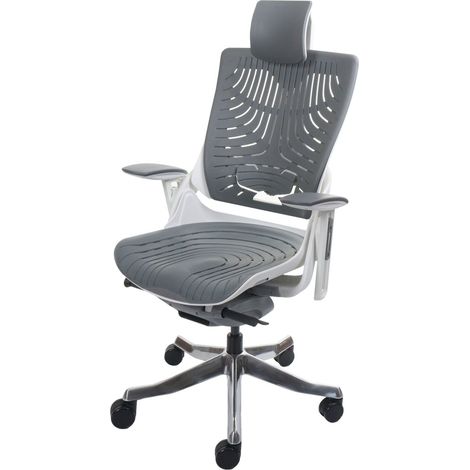 Bürostuhl MERRYFAIR Adelaide 2b, Schreibtischstuhl Drehstuhl, Hartschale, ergonomisch grau