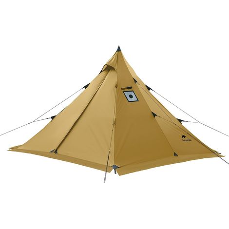 Ranch Fire Thermotente 2-4 Personnes Pyramide 4 Saisons Tente Tipi avec Connexion pour Poêle Imperméable Anti-Vent Tente de Camping d'Hiver pour les Voyages d'Hiver et le Chauffage (1/5)
