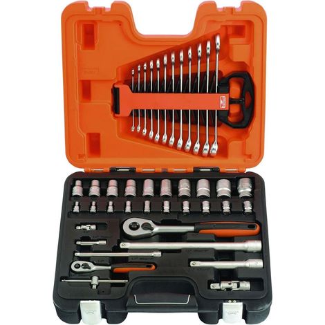 Bahco S410 41-Piece Metric Socket and Spanner Set 1/4in & 1/2in Drive