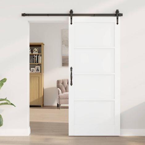vidaXL Porta Interna Bianco 86 x 198,5 cm Legno compensato
