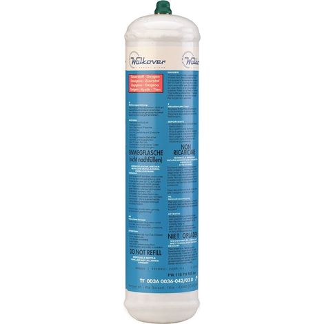 Kemper – Cartouche de gaz jetable oxygène 110 bar – Pour soudure bigaz – Valve M10 x 1 – Compatible petits postes Oxykit et Oxypratic