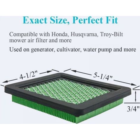Filtre à air pour tondeuse - - 17211-ZL8-023 - Lot de 2 - Compatible Honda GCV160/GCV190 - Meilleure étanchéité (1/5)