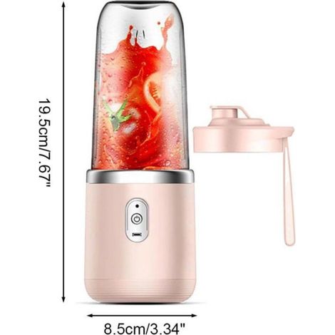 Blender - Portable - Rechargeable - 400 ml - Electric Juicer Blender - For On-The-Go Use - 1 Unit (1/5)