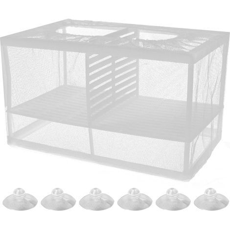 1 Couveuse Aquarium, Séparation Amovible, Filet Maille Fine, Auto-Flottante, 6 Ventouses, Reproduction Poissons (1/5)