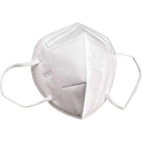 Boîte de 50 masques respiratoires pliables jetables FFP2 KN95 95 % blanc MASQUES5 (1/3)