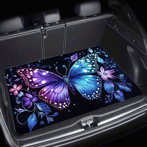 Tapis pour coffre de voiture, tapis de protection contre la poussière, résistant à l'usure et à la saleté, facile à entretenir - 75 x 100cm [Velours cristal, fond en plastique]