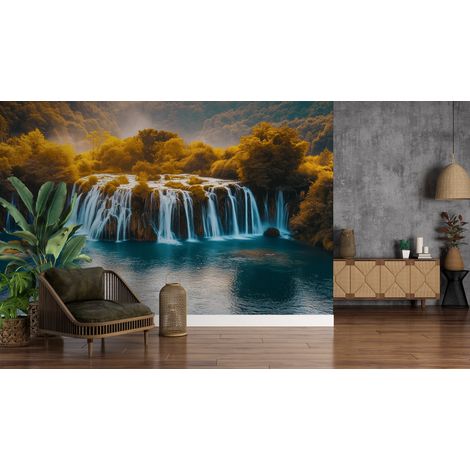 Papier peint cascades torrent dore cache - 150 x 250 cm (1/2)