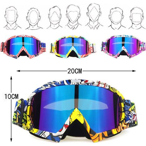 Lunettes de motocross, lunettes de protection coupe-vent pour moto, quad et motocross