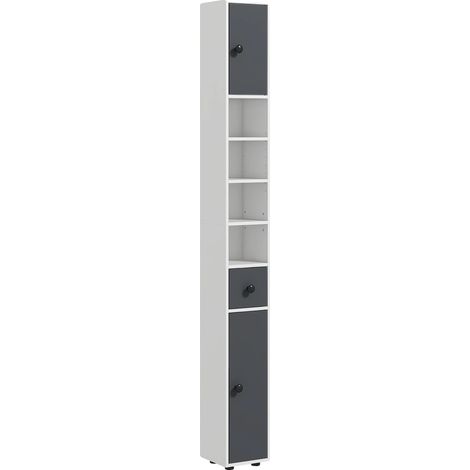 Colonne de Salle de Bain, Style Moderne, Assemblage Facile, Gris (1/2)