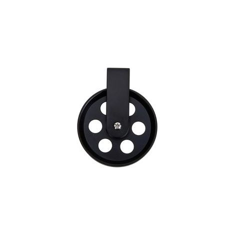 Murale Accessoires D'Éclairage Cintres Métalliques Robustes Roue De Poulie Rétro Noir Poulie De Roue Vintage Roue Simple Petite Poulie En Fer Forgé (1/4)