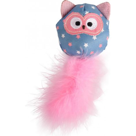 Hibou rose WINNY. taille 6 x 14 x 3 cm Jouet pour chat. - Flamingo (1/3)