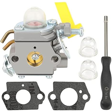 Compatible avec le carburateur C1U-H60 avec outil de réglage du joint, ampoule d'amorçage pour débroussailleuse Ryobi Homelite 25 cc, 26 cc, 30 cc (1/4)