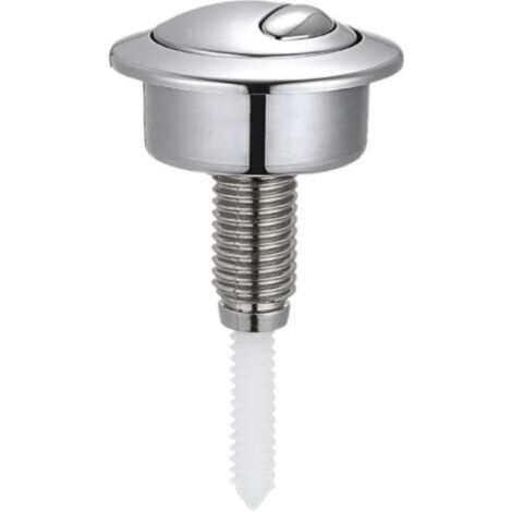 Remplacement du mécanisme de chasse d'eau à bouton-poussoir (8,7 × 4,8 × 4,8 m), remplacement du bouton de chasse d'eau des toilettes, bouton de réservoir à double chasse - argenté (1/3)