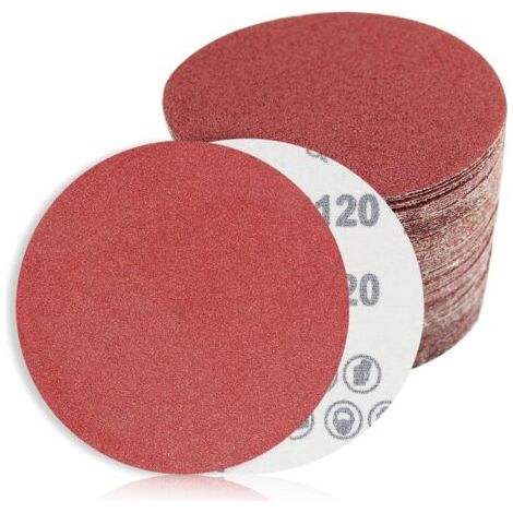 Lot de 60 Disques de Ponçage Papier Abrasifs, disques abrasifs de 150 mm de diamètre Grain 5XP40/60/100/120/180/240/320 400/600/ 800/1000/1200 pour ponceuse excentrique Poncer/Polir