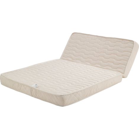 Matelas Très Ferme Pour tous BZ 120x190 x 10 cm avec contact Mémoire de Forme sur Face Hiver - Déhoussable Housse Lavable - Découpe Assise 60 cm - 5 zones de Confort - Face été et ame rembourrage 100 (1/4)