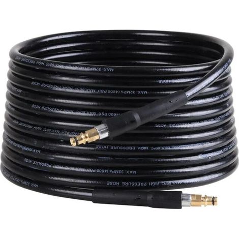 Tuyau Haute Pression 10m Compatible Kärcher K2 K3 K4 K5 K6 K7 Avec Connecteur Rapide Click (1/4)