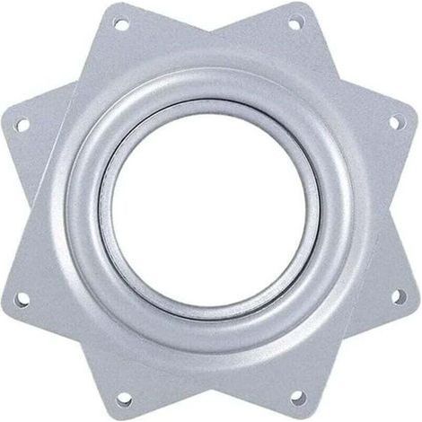 Roulement à Billes Plateau Pivotant,Plaque Pivotante,Base Pivotante,Plaque Tournant 360,Métal Carré Pivotant,Barre pour Tabouret de Bateau Pivotant,Plaque d'Assise pour Tabouret Pivotant,4 inches (1/4)