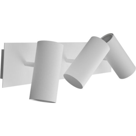Applique moderno lampadari bartalini olocaro 2 gu10 led orientabile metallo, finitura metallo bianco