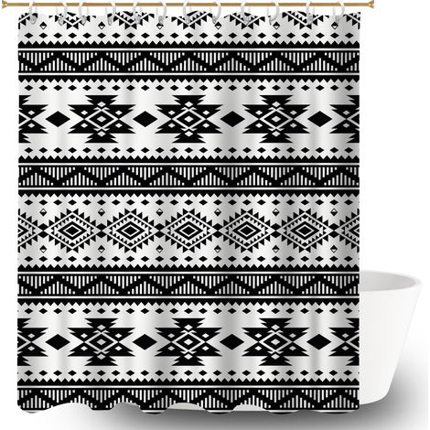 Rideau de douche imperméable en polyester 180x180 esthétique rideau étanche pour un éveil en douceur le matin (1/5)