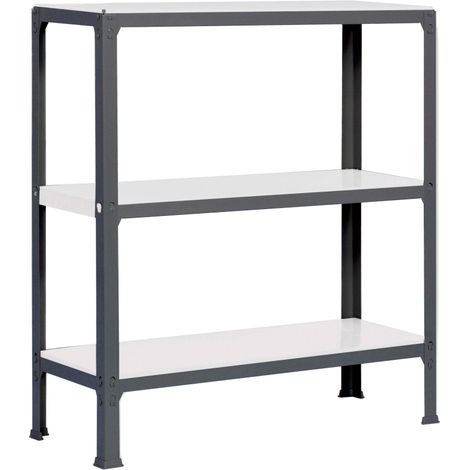 SimonRack Scaffale da Ufficio/Libreria, 900x800x300 mm, 3 Ripiani, 150 kg per Ripiano, Metallo Stile Industriale, Antracite – Simon Home