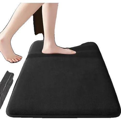Badezimmermatte, rutschfest, super saugfähig, 50x80cm, schwarz-b (1/2)