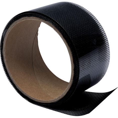 Mosquito Net Tape 5 cm x 200 cm — Waterproof Fiberglass — Repairs Small Holes and Cracks — Black (1/5)