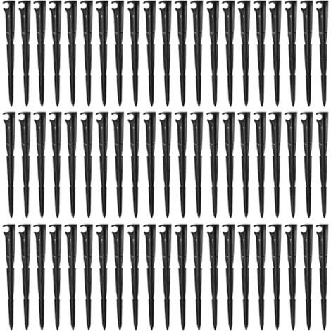 Lot de 50 AquaPEG piquets de Fixation pour Ligne d'égouttement, tuyaux d'irrigation et tuyaux gouteurs pour Tube de 4/7mm