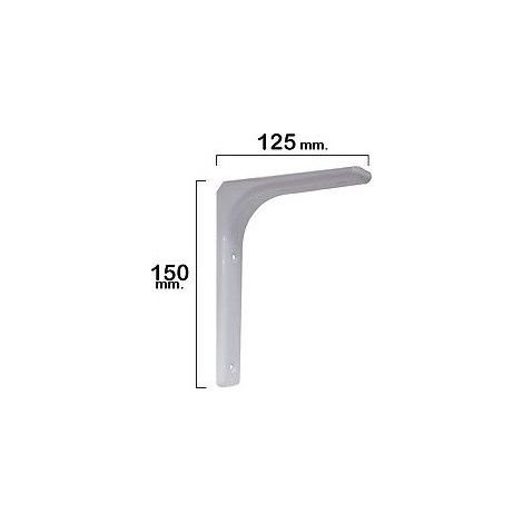 WOLFPACK LINEA PROFESIONAL 21080525 Palomilla Reforzada Blanca 150x125 mm, 150 x 125 mm (1/3)