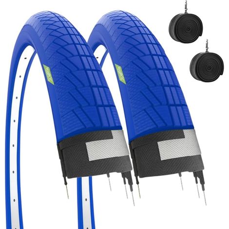 2 COPERTONI BLU 20 X 1.75 (47-406) + CAMERE PNEUMATICI STRADALI GRAZIELLA CITY BIKE BICI BAMBINO (1/5)