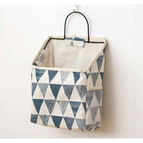 382211cm 1pc Cotton Linen Wall Mounted Magazine Rack-Wall Mounted-For Books-For Living Room (1/5)