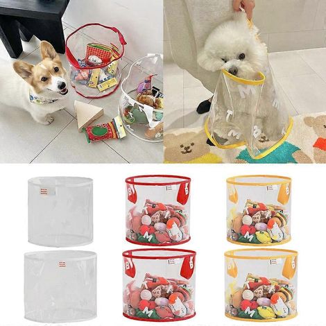 Grand panier de rangement pour jouets d'enfants avec poignée, style princesse, blanc. (1/4)