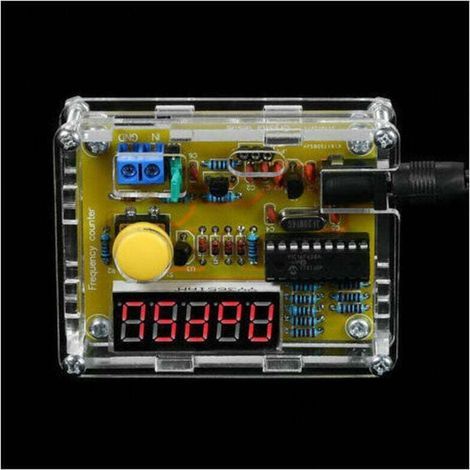 Testeur de frequence bricolage frequencemetre 1Hz 50MHz avec boitier transparent (1/4)