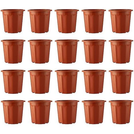 20 pots de fleurs en plastique (1/3)