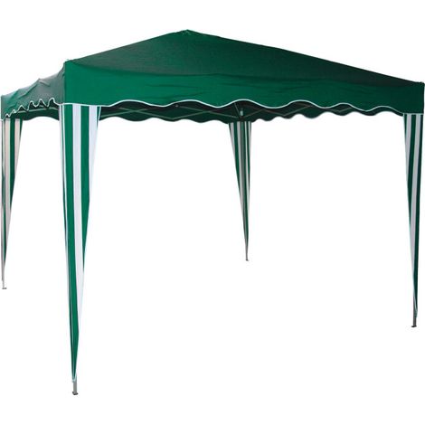 Tonnelle / Pavillon pliable en aluminium vert 300 x 300 x 260 cm