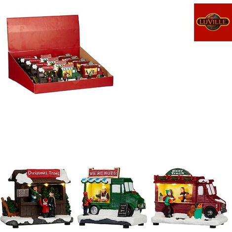 LUVILLE CAMIONCINO NATALIZIO CON VENDITORE - CHRISTMAS MARKET STALL LED 1142861