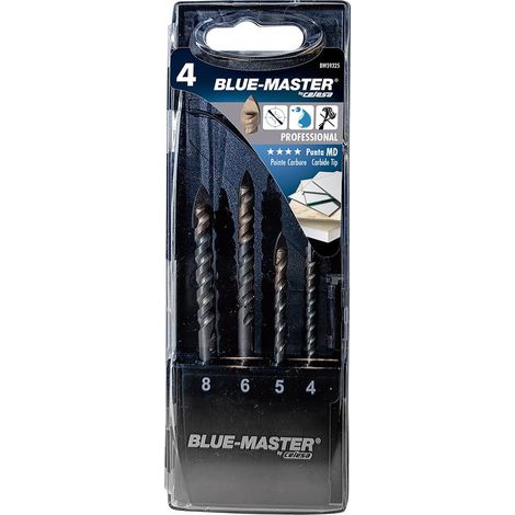 Forets Professionnels à Pointe En Lance Md, Porcelaine Dure ø4-5-6-8 Mm, Jeu 4 Pièces