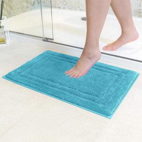 1 Tapis de bain, antidérapant, microfibre, absorbant, lavable machine 30°C, salle de bain douche baignoire (1/5)