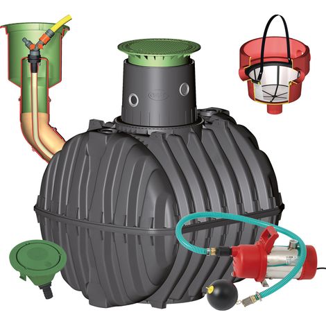 CARAT Erdtank-Paket 2700 L Garten-Komfort, begehbar