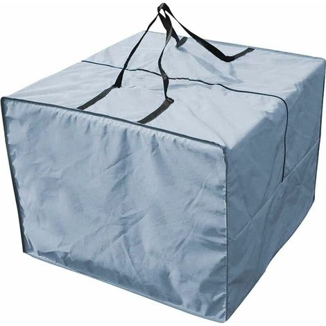 Large garden mat storage bag, waterproof protective cover, outdoor furniture carrying bag, 81 x 81 x 61 cm (grey) (1/5)
