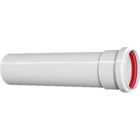 TUBO MONOPARETE IN ALLUMINO ESTRUSO BIANCO - MT 0,5 ø80  - PCC