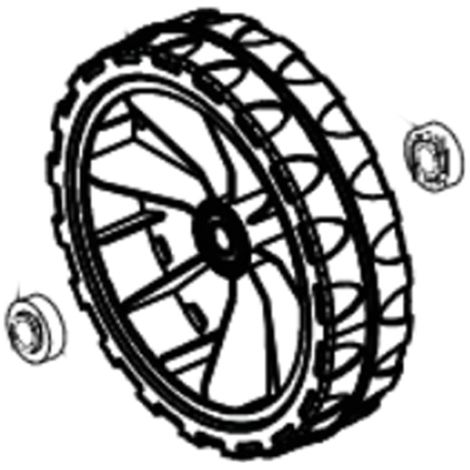 Roue avant tondeuse Oleo Mac GI48P, GI48T - 66070722R