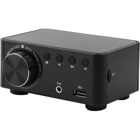 Amplificatore digitale Hi-Fi Bluetooth 5.0 50W x 2, scheda amplificatore audio stereo (nero)