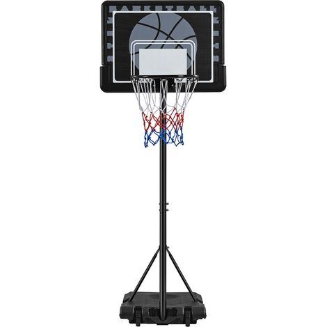 Homevive Canasta Baloncesto Exterior Ajustable en Altura 184,5-214cm Tablero de Baloncesto con Ruedas Aro Baloncesto Portátil para Niños de 4 a 10 Años (1/5)