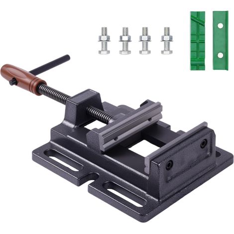 Étau de Perceuse Outillage 110 mm avec Mâchoires de Protection Souples (1/5)