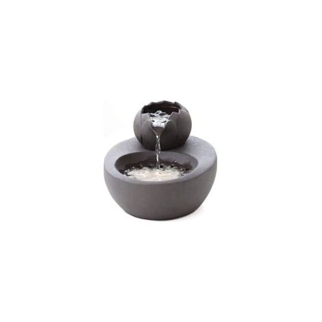 1,3-Liter-Keramik-Trinkbrunnen mit vertikaler Lotusblume und automatischem Filter – Für Katzen und kleine Hunde – Leise ( 45 dB) – Schwarz