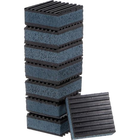 8pcs Rubber Anti Vibration Cushions 2" x 2" x 7/8" Insulation Vibration Absorbent Cushion Damping Mat Non-Slip Noise with EVA Center for Air Compressor (1/5)