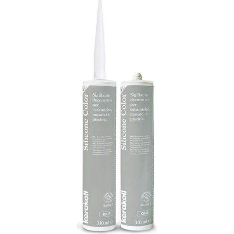 Kerakoll Silicone Color KK6 310ml - Sigillante siliconico Grigio - Impermeabile e resistente UV