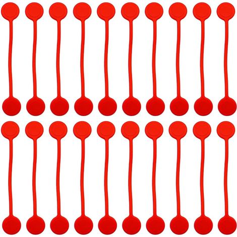 20 pièces attaches de câble magnétiques en silicone, attaches de câble magnétiques réutilisables, attaches de câble magnétiques colorées, attaches de câble magnétiques (1/5)