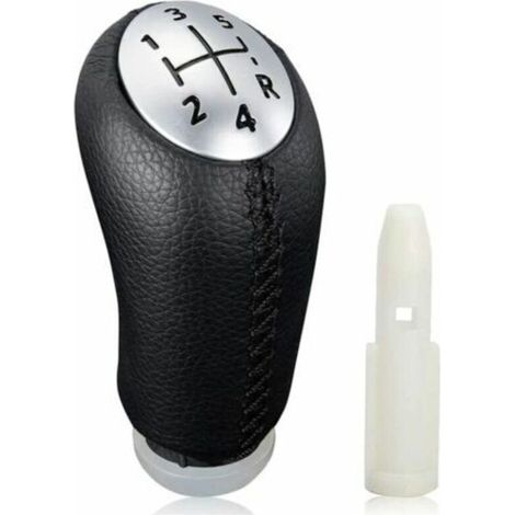 Pommeau de levier de vitesse manuel pour Renault Clio III 2005-09, Megane 2 Laguna 2003-09, cuir noir, avec adaptateur