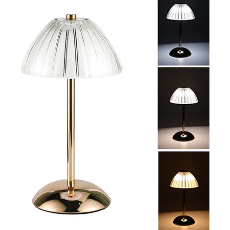 Lampe de bureau USB gradation continue, éclairage 3 tons, dorée, interrupteur tactile, lampe de bureau décorative, veilleuse, lampe de lecture (1/5)